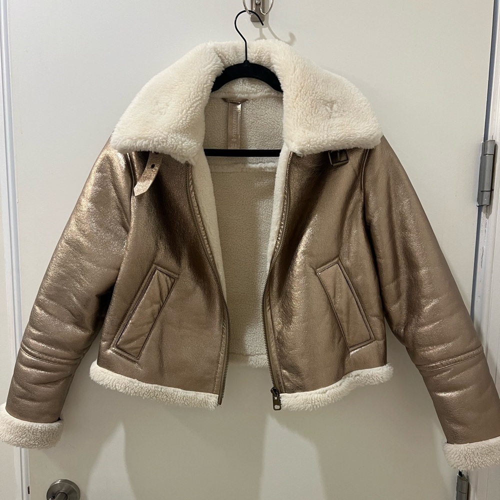 Gold Shearling Asos Jacket